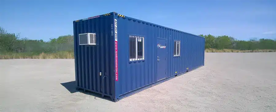 Blue Mobile Office Container