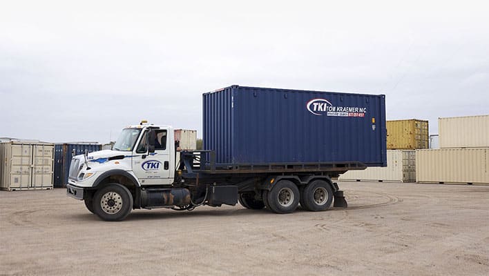 TKI truck moving storage container
