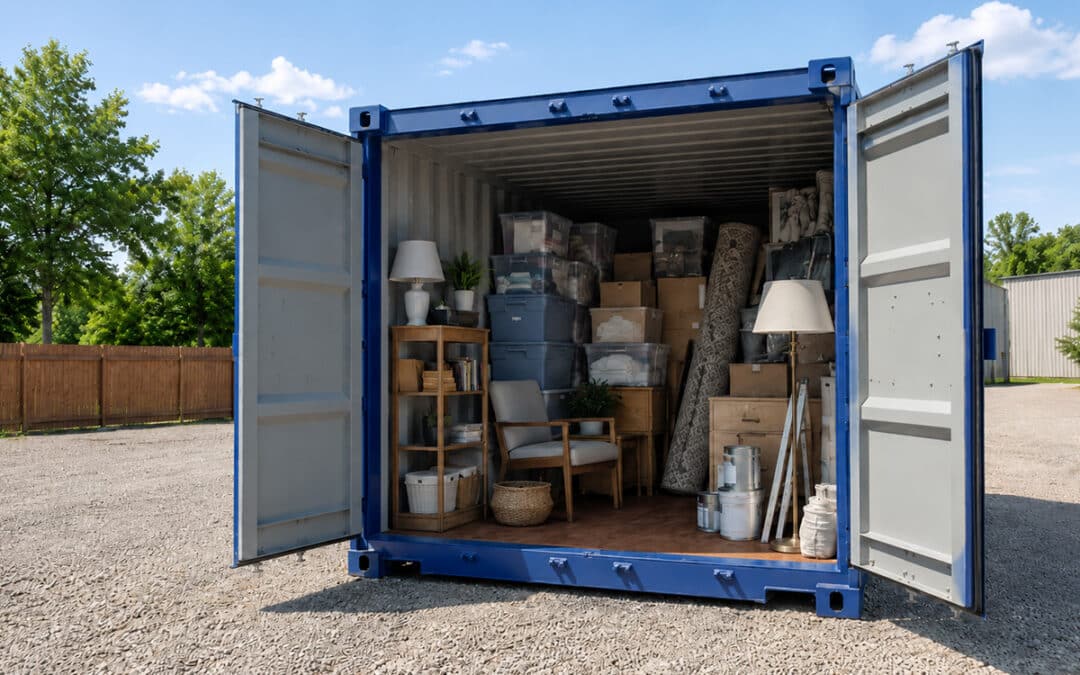 TKI container with household items inside